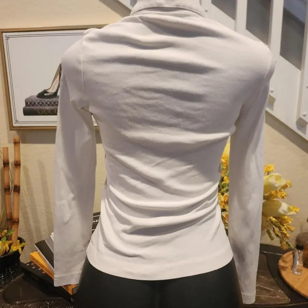 Tory Burch long-sleeve knit polo top size XS